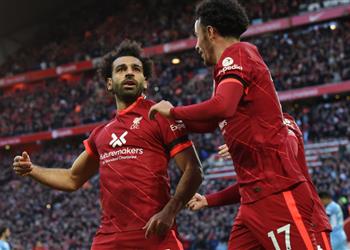 فيديو محمد صلاح يسجل هدف ليفربول الثاني أمام برايتون