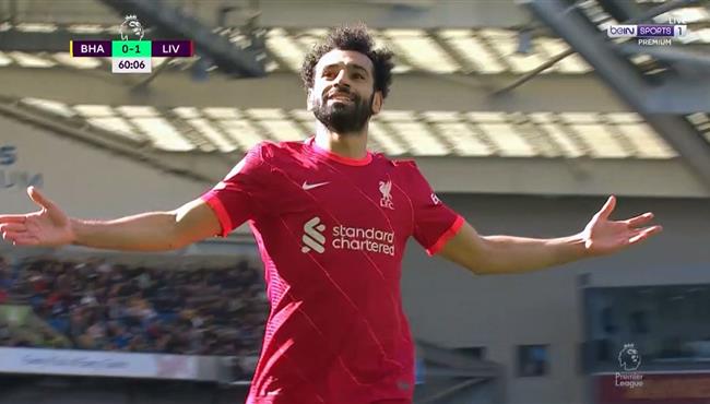 هدف محمد صلاح في مرمي برايتون بالدوري الانجليزي