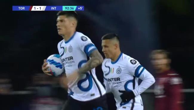 هدف اليكسيس سانشيز القاتل في مباراة انتر ميلان وتوينو بالدوري الايطالي