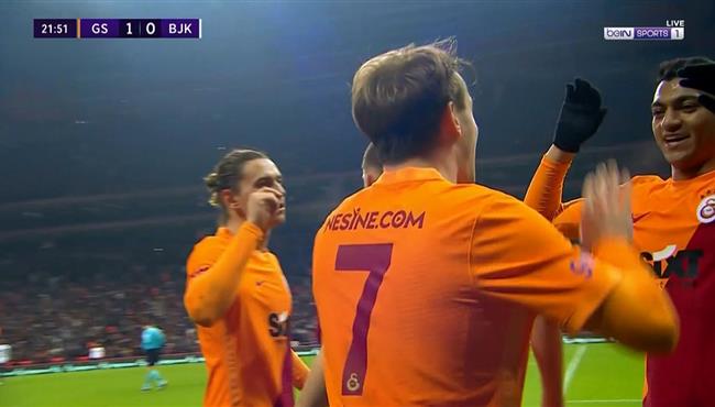 اسيست مصطفي محمد في مباراة جالطة سراي وبشكتاش بالدوري التركي