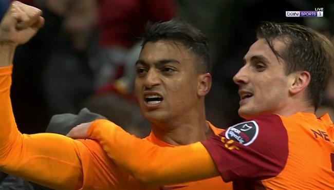 هدف جالطة سراي الثاني في مرمي بشكتاش اسيست مصطفي محمد