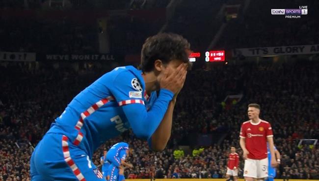 هدف اتلتيكو مدريد الملغي امام مانشستر يونايتد في دوري ابطال اوروبا