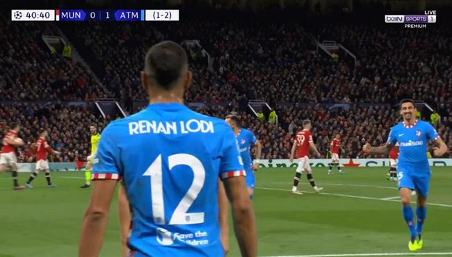 هدف اتلتيكو مدريد في مرمي مانشستر يوناتيد بدوري ابطال اوروبا رينان لودي
