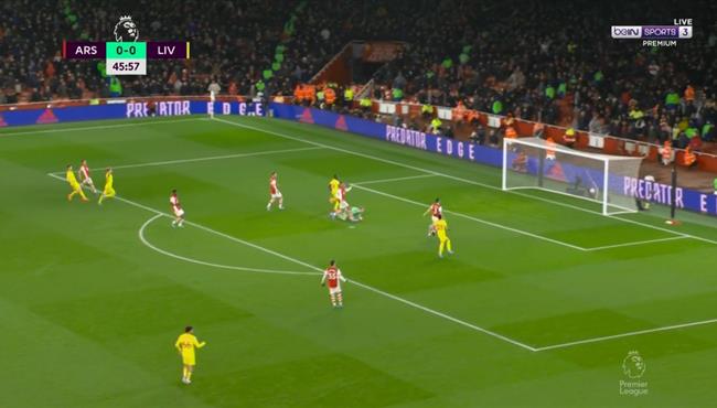 هدف ليفربول الملغي امام ارسنال في الدوري الانجليزي