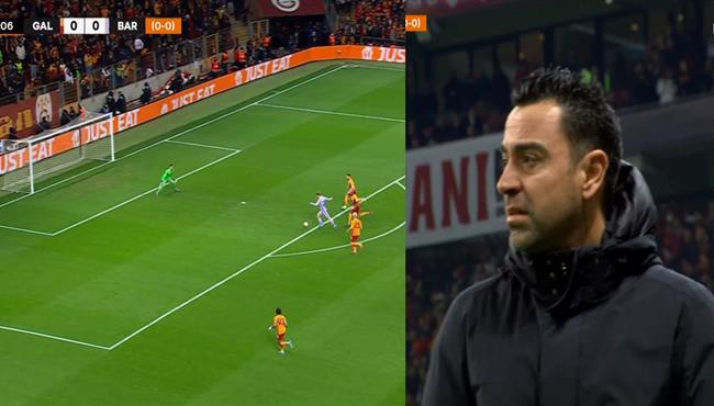 دي يونج يهدر انفراد في مباراة برشلونة وجالطة سراي ورد فعل تشافي