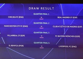 مواعيد مباريات ربع نهائي دوري أبطال أوروبا