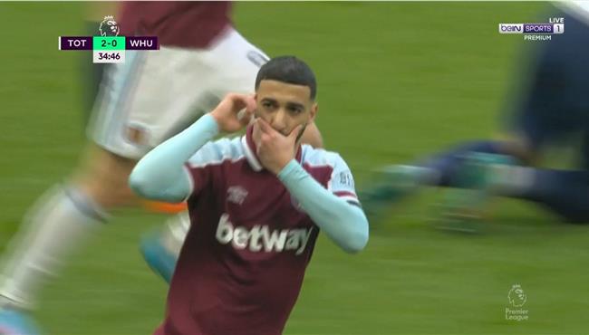 هدف سعيد بن رحمه الرائع في مرمي توتنهام بالدوري الانجليزي