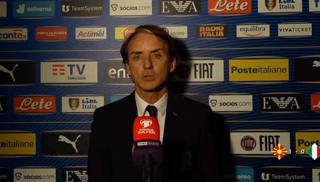 اول تعليق من روبرتو مانشيني بعد خروج ايطاليا امام مقدونيا من تصفيات كأس العالم