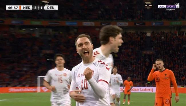 هدف اريكسن الرائع في مرمي هولندا