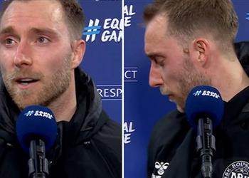 فيديو إريكسن يندهش من تصرف أحد الجماهير بعد مباراة الدنمارك وهولندا