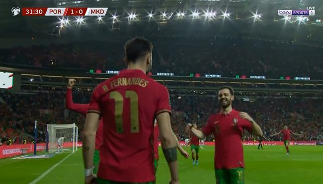 هدف البرتغال الاول في مرمي مقدونيا اسيست رونالدو