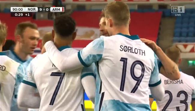 اهداف مباراة النرويج وارمينيا 9 0 مباراة ودية