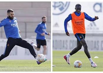ميندي وبنزيما على رأس 9 عائدين لتدريبات ريال مدريد واستمرار غياب أنشيلوتي