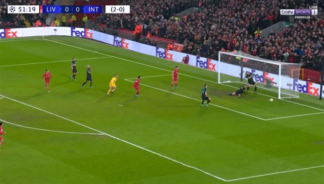 القائم يحرم محمد صلاح من تسجيل هدف محقق امام انتر ميلان و رد فعل كلوب