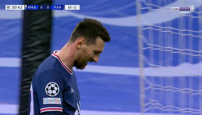 ميسي يهدر هدف محقق امام ريال مدريد بدوري ابطال اوروبا