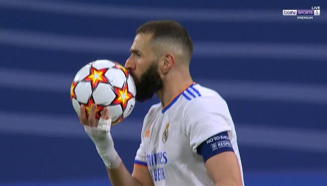 هدف كريم بنزيما الاول في مرمي باريس سان جيرمان بعد خطأ من دوناروما بدوري ابطال اوروبا