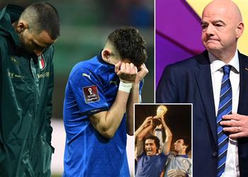 رئيس فيفا أريد البكاء لعدم تواجد إيطاليا في كأس العالم 2022