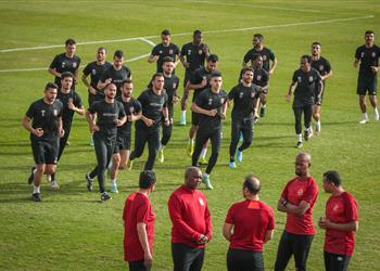 مران الأهلي تدريبات خفيفة للاعبين استعداد ا لمواجهة الرجاء