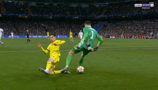 كوروتوا يتلاعب بهافيرتز في مباراة ريال مدريد وتشيلسي بدوري ابطال اوروبا