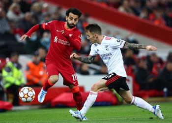 تعرف على تقييم محمد صلاح في مباراة ليفربول وبنفيكا