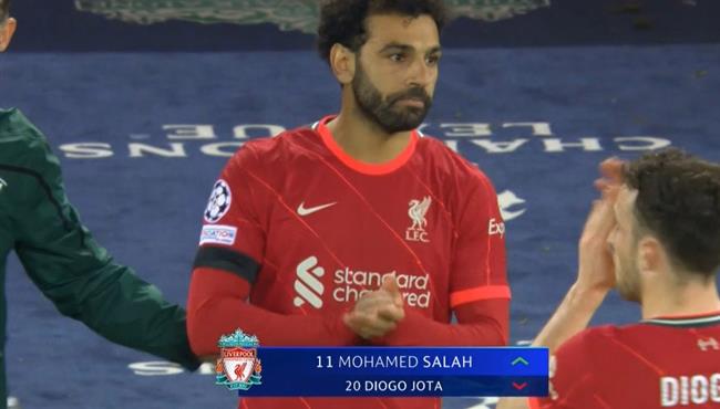 لحظة نزول محمد صلاح في مباراة ليفربول وبنفيكا وتحية الجمهور له