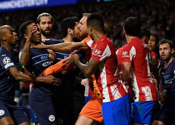 مجدد ا يويفا قد ي عاقب أتلتيكو مدريد بعد أحداث مباراة مانشستر سيتي