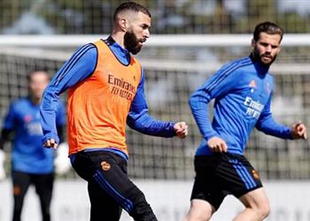 تدريبات ريال مدريد توضح موقف بنزيما وناتشو من المشاركة أمام إشبيلية