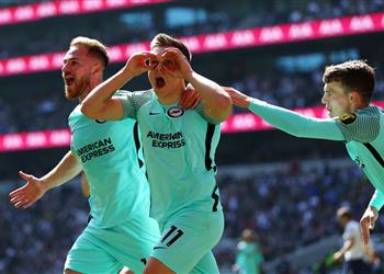 فيديو قبلة الحياة لـ آرسنال توتنهام يسقط بهدف قاتل أمام برايتون