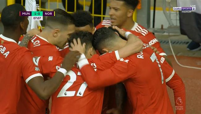 اهداف مباراة مانشستر يونايتد ونورويتش سيتي 3 2 الدوري الانجليزي