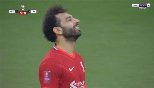 محمد صلاح يهدر فرصة لا تصدق امام مانشستر سيتي بكاس الاتحاد الاتجليزي