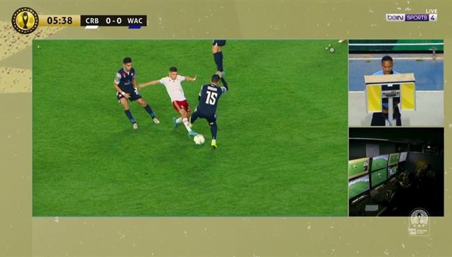 طرد لاعب الوداد امام شباب بلوزداد في دوري ابطال افريقيا