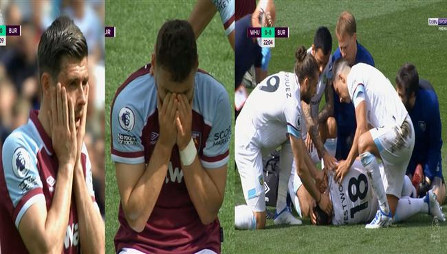 اصابة ويستوود الخطيرة في مباراة وست هام وبيرنلي ورد فعل اللاعبين