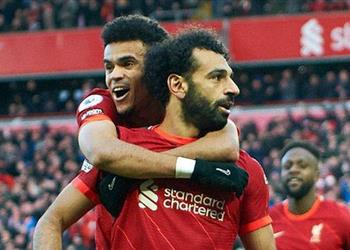 فيديو أسيست محمد صلاح لويس دياز يسجل هدف ليفربول الأول أمام مانشستر يونايتد