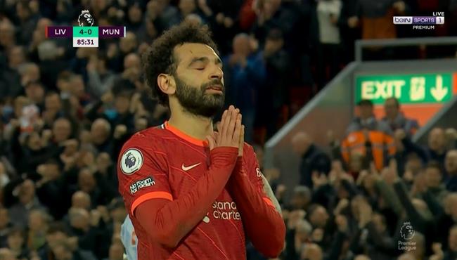 هدفين واسيست في ملخص لمسات محمد صلاح امام مانشستر يونايتد في الدوري الانجليزي
