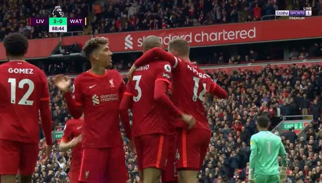 هدف ليفربول الثاني في مرمي واتفورد بالدوري الانجليزي