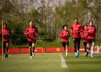 صور رونالدو يظهر لأول مرة في تدريبات مانشستر يونايتد بعد وفاة طفله