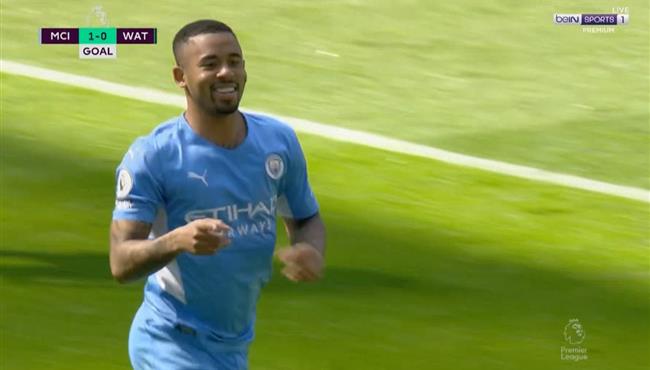 هدف مانشستر سيتي الاول في مرمي واتفورد بالدوري الانجليزي جيسوس