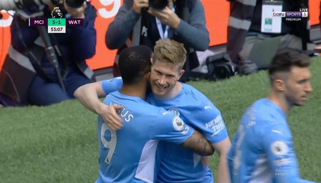 اهداف مباراة مانشستر سيتي وواتفورد 5 1 الدوري الانجليزي