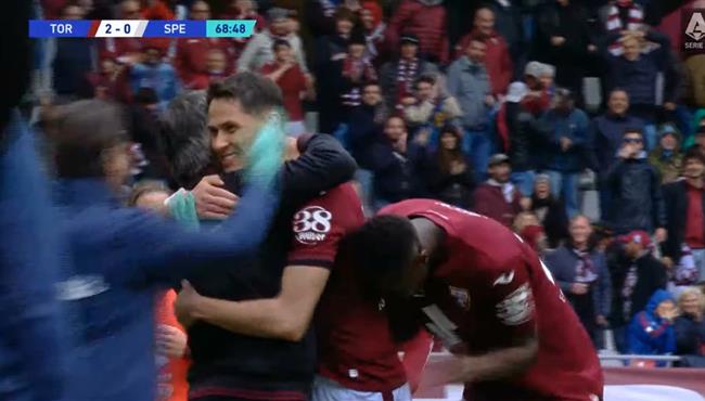 اهداف مباراة تورينو وسبيزيا 2 1 الدوري الايطالي