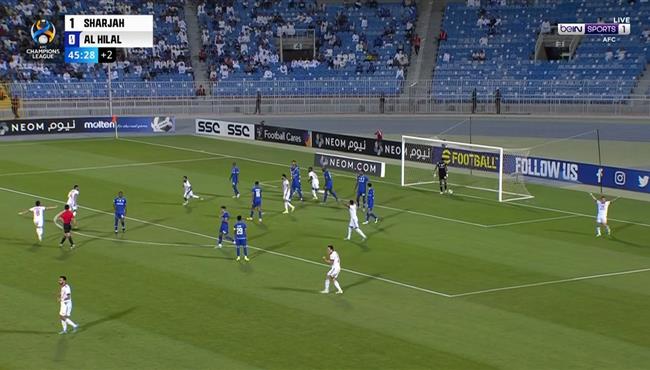 هدف الشارقة الثاني في مرمي الهلال بدوري ابطال اسيا