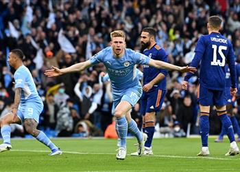 فيديو أسيست رائع من محرز دي بروين يسجل هدف مانشستر سيتي الأول أمام ريال مدريد