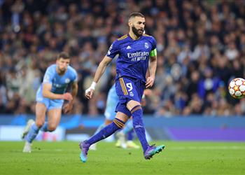 فيديو بنزيما يسجل هدف ريال مدريد الثالث أمام مانشستر سيتي