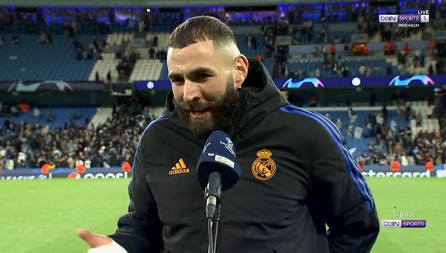 تصريحات كريم بنزيما بعد مباراة ريال مدريد ومانشستر سيتي بدوري ابطال اوروبا