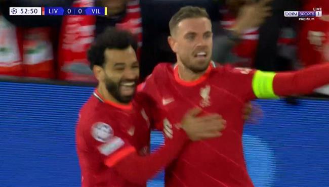 هدف ليفربول الاول في مرمي فياريال اسيست محمد صلاح