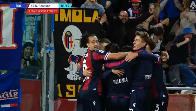 اهداف مباراة انتر ميلان وبولونيا 1 2 الدوري الايطالي