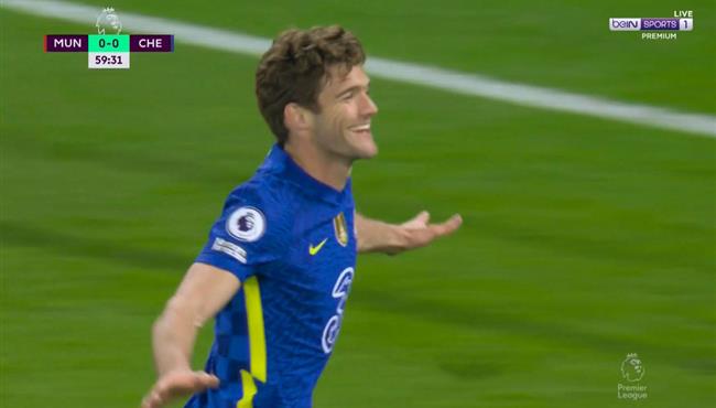 هدف تشيلسي الاول الرائع في مرمي مانشستر يونايتد ورد فعل رونالدو