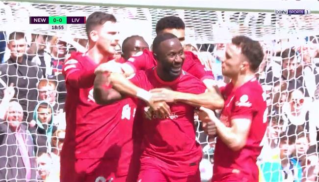 هدف ليفربول الاول في مرمي نيوكاسل بالدوري الانجليزي