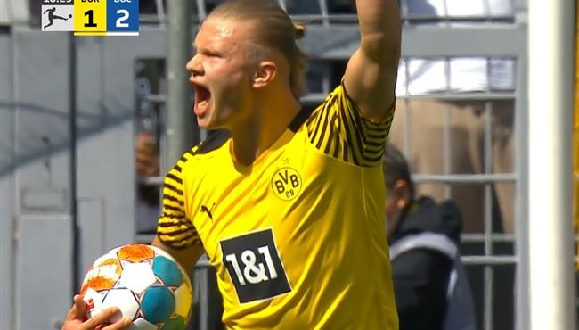 هاتريك هالاند في مباراة بوروسيا دورتموند وبوخوم بالدوري الالماني