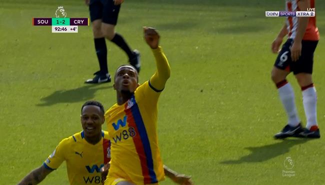 اهداف مباراة كريستال بالاس وساوثهامبتون 2 1 الدوري الانجليزي