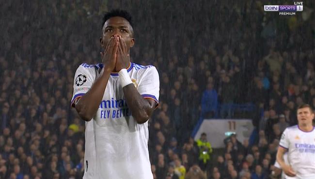 العارضة تحرم فينيسيوس جونيور من هدف محقق لريال مدريد امام تشيلسي